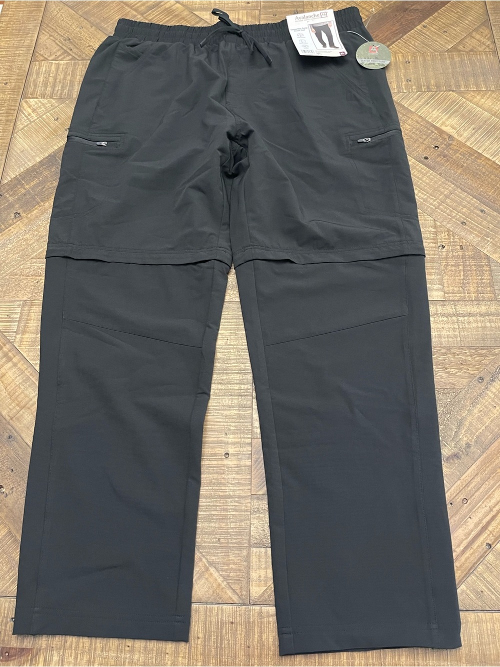 NWT Avalanche Outdoor Supply Co Men's Convertible Cargo Woven Pants Black XL